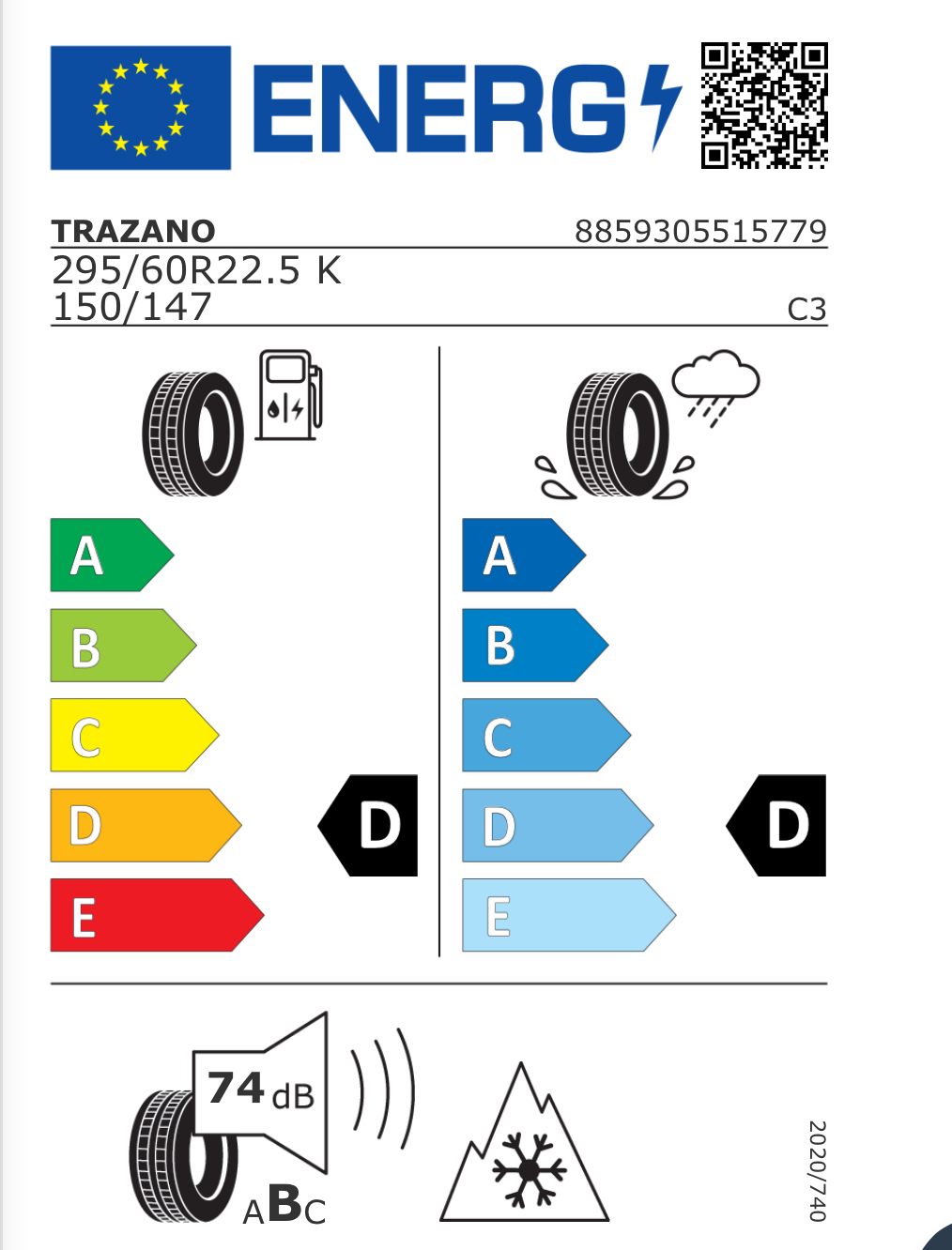 295/60R22.5 TRAZANO Novo Energy D23 - Obrázek 2