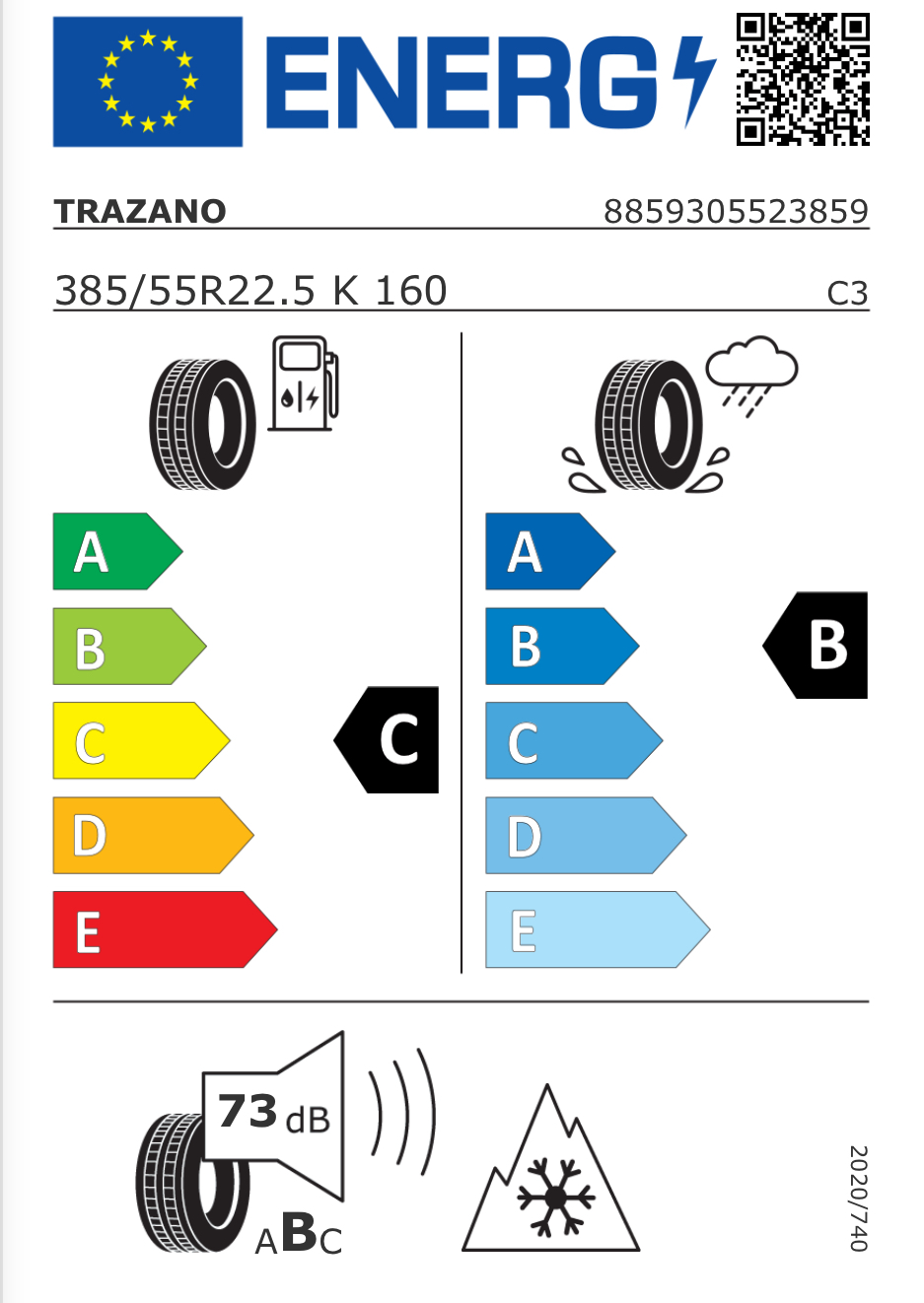 385/55R22.5 Trazano Smart Trans T - Obrázek 2